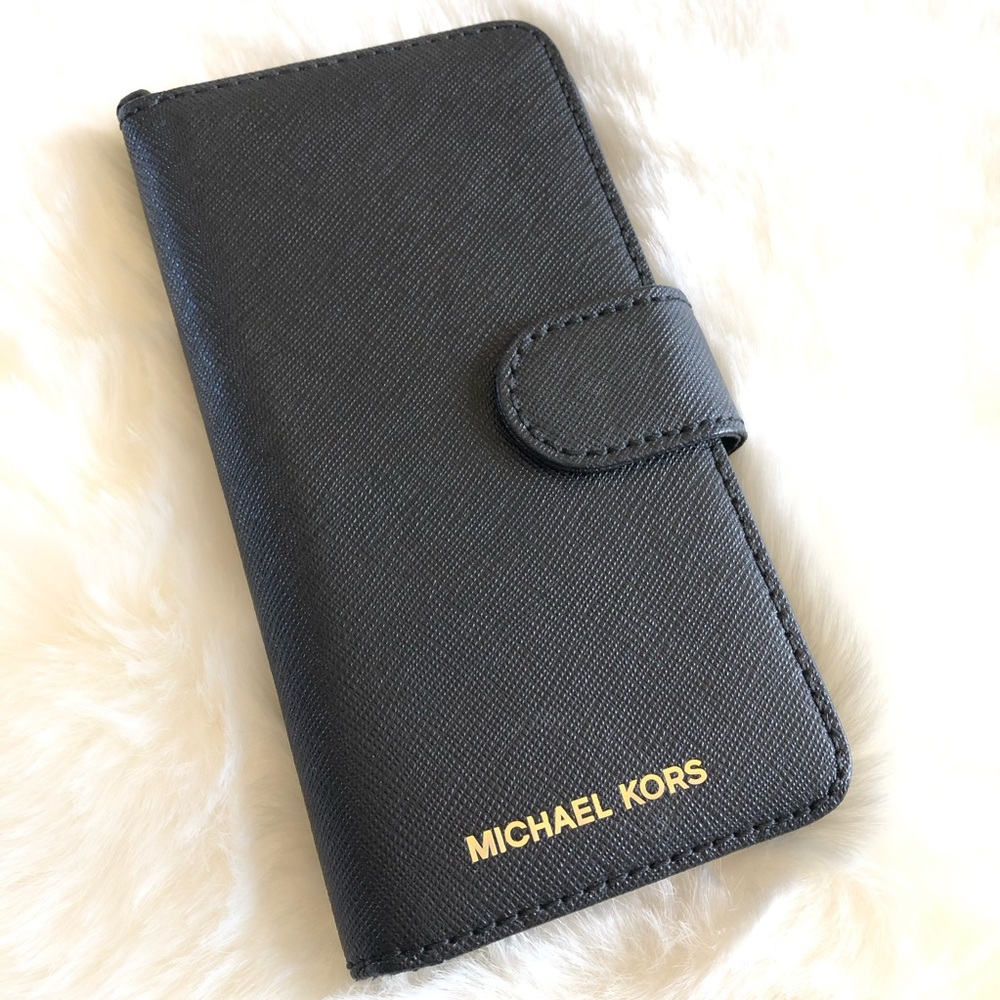 Michael Kors Saffiano Leather Folio Wallet Case For iPhone 6